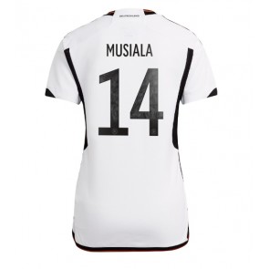 Tyskland Jamal Musiala #14 kläder Kvinnor VM 2022 Hemmatröja Kortärmad